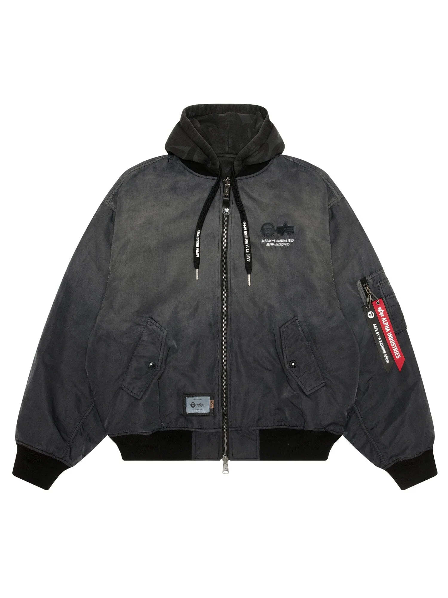 AAPE X ALPHA REVERSIBLE PADDED MA-1 QUILTED JACKET - Image 8