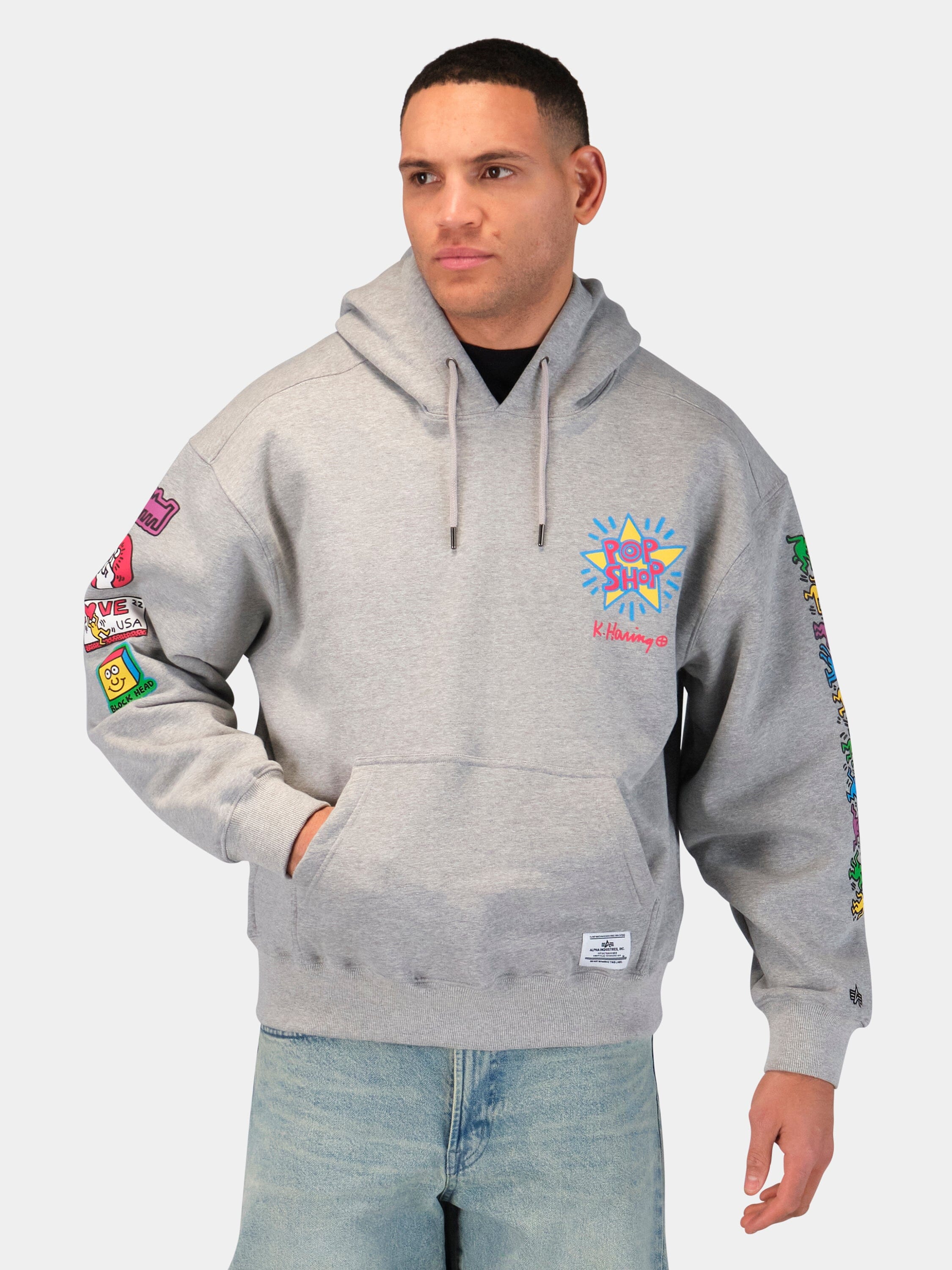KEITH HARING X ALPHA POP SHOP GRAPHIC HOODIE - Image 3