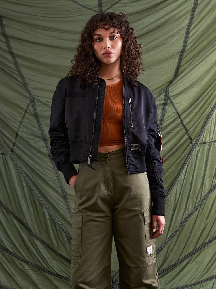 L-2B CROPPED GEN II BOMBER JACKET WOMENS - Image 10
