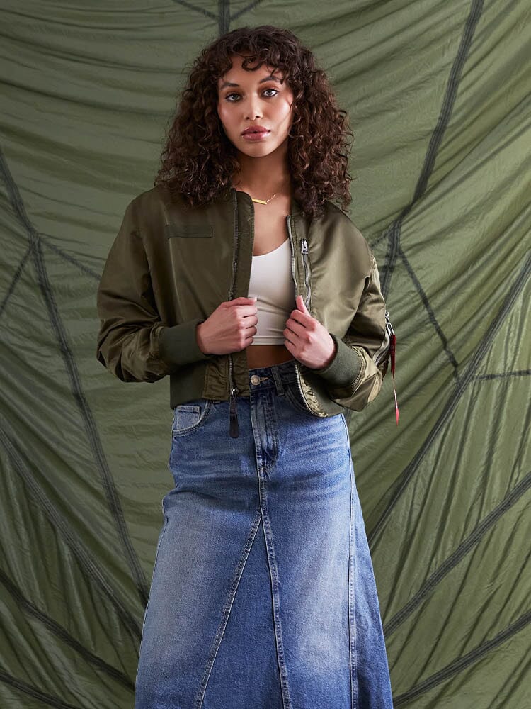 L-2B CROPPED GEN II BOMBER JACKET WOMENS - Image 16